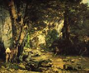 Gustave Courbet, A Thicket of Deer at the Stream of Plaisir-Fontaine